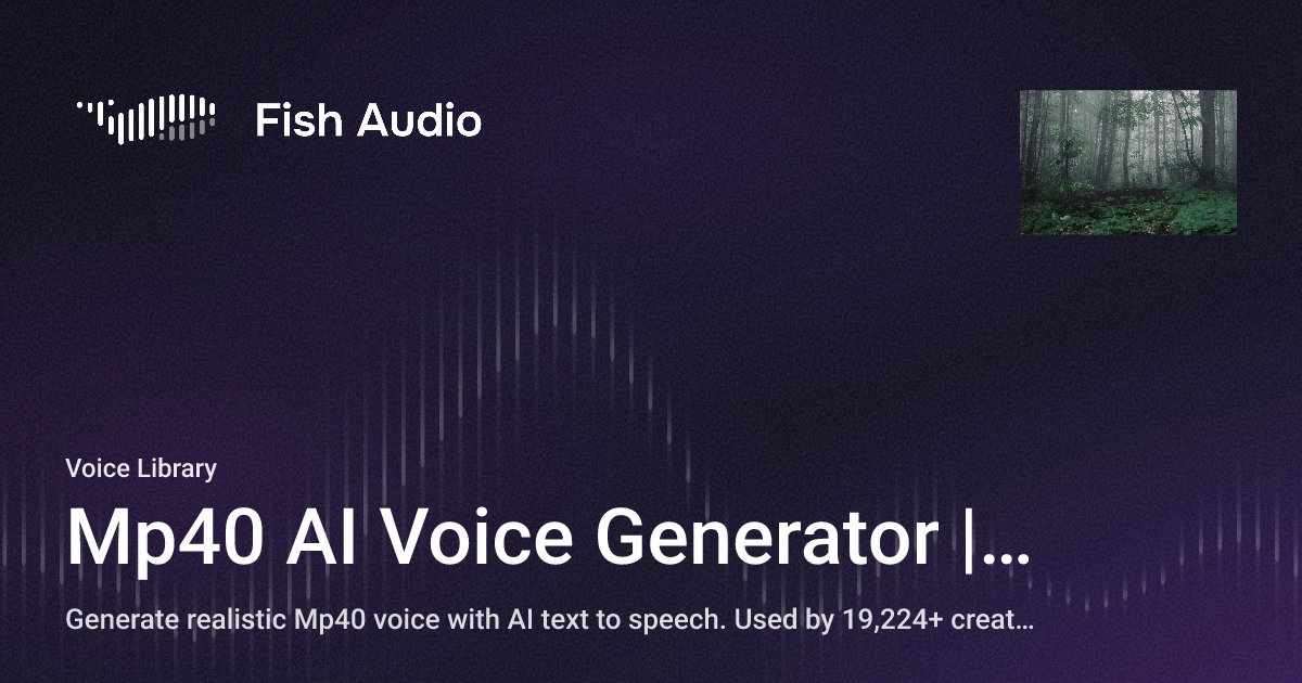 Authenticate Discord Mp40 AI Voice Generator | Fish Audio