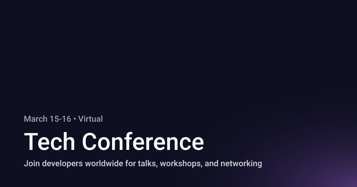 Tech Conference